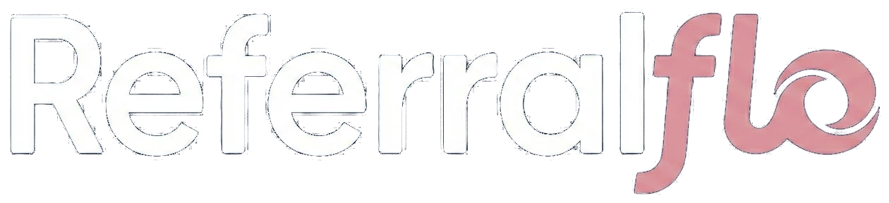 ReferralFlo Logo — dark backgrounds